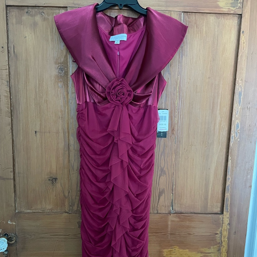 NWT KM Collections by Milla Bell Raspberry Cocktail Dress 10